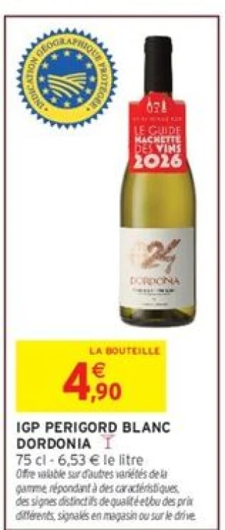 Vin blanc IGP Périgord Dordonia