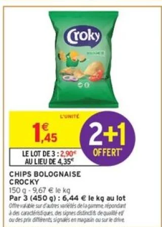 Chips bolognaise Crocky