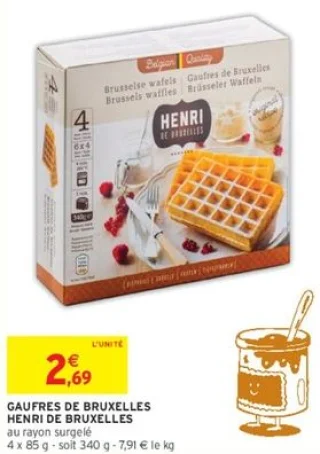Gaufres de Bruxelles Henri de Bruxelles