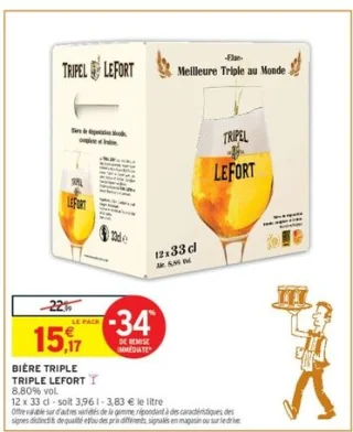 Bière triple Triple Lefort