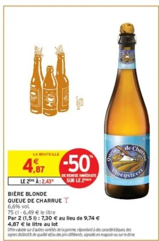 Bière blonde Queue de Charrue