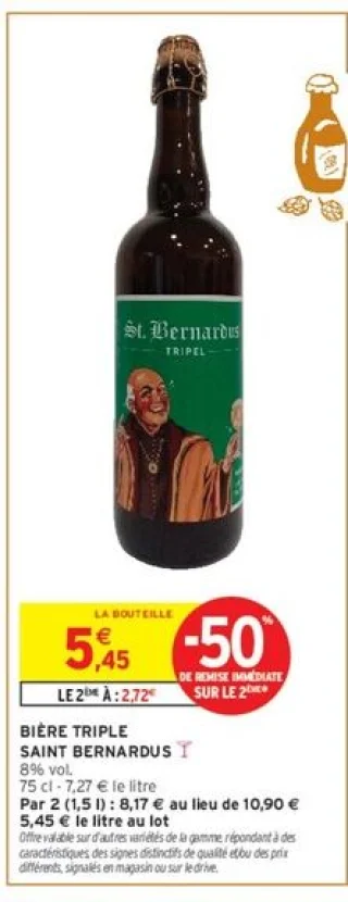 Bière triple Saint Bernardus