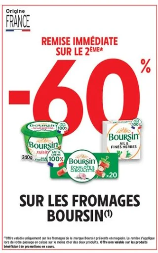 Sur les fromages Boursin