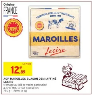 AOP Maroilles Blason Demi Affiné Lesire