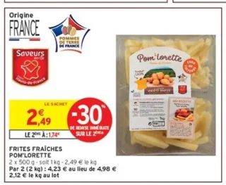 Frites fraîches Pom'Lorette