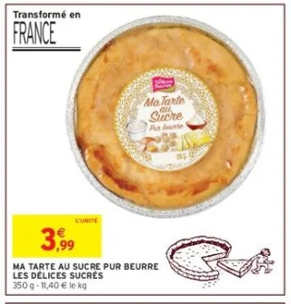 MA TARTE AU SUCRE PUR BEURRE LES DÉLICES SUCRÉS