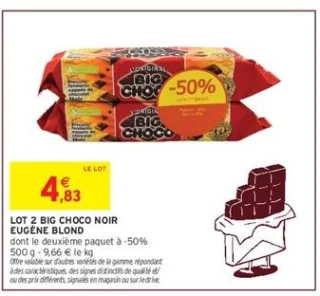 Lot 2 Big Choco Noir Eugène Blond