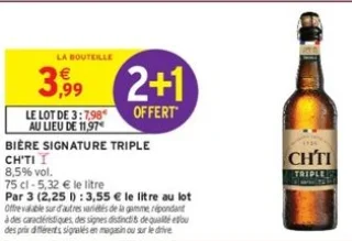 Bière signature triple Ch'ti
