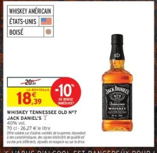 Whiskey Tennessee Old N°7 Jack Daniel's