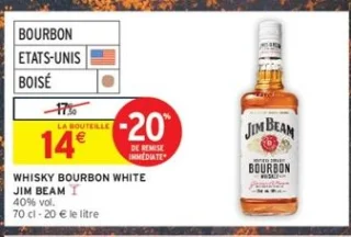 WHISKY BOURBON WHITE JIM BEAM