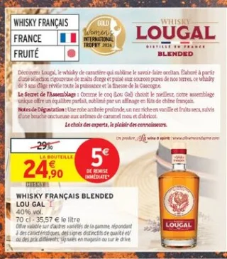 Whisky français blended Lou Gal