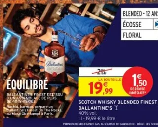 Scotch whisky blended Finest Ballantine's