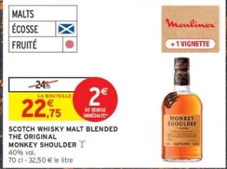 Scotch Whisky Malt Blended The Original Monkey Shoulder