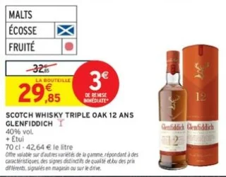 Scotch Whisky Triple Oak 12 ans Glenfiddich