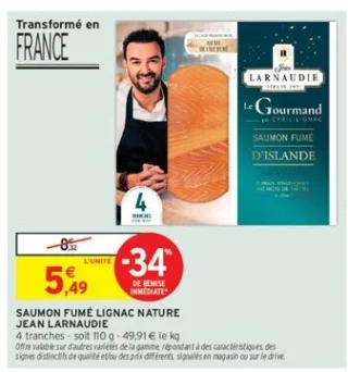 SAUMON FUMÉ LIGNAC NATURE JEAN LARNAUDIE