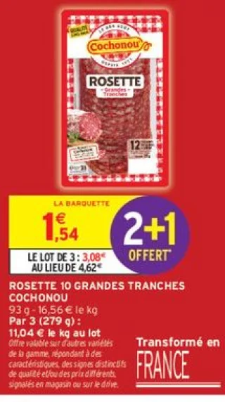 Rosette 10 grandes tranches Cochonou