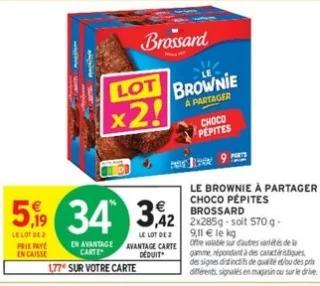 Le Brownie à partager choco pépites Brossard