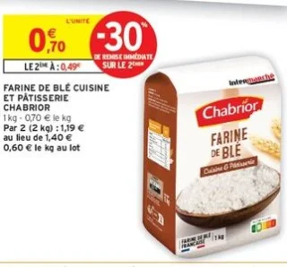 Farine de blé cuisine et pâtisserie Chabrior