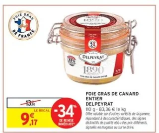 FOIE GRAS DE CANARD ENTIER DELPEYRAT