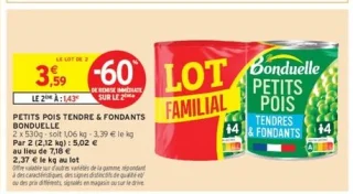 PETITS POIS TENDRE & FONDANTS BONDUELLE