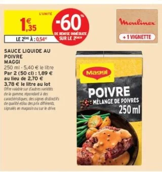 SAUCE LIQUIDE AU POIVRE MAGGI