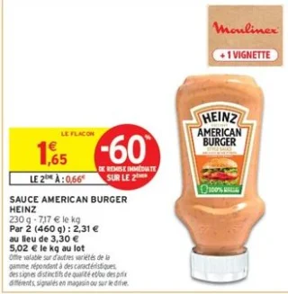SAUCE AMERICAN BURGER HEINZ