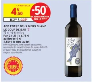 AOP ENTRE DEUX MERS BLANC LE COUP DE BAR