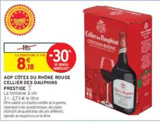 AOP Côtes du Rhône rouge Cellier des Dauphins Prestige
