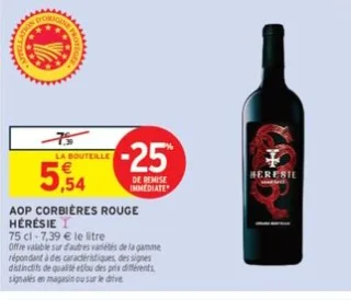 AOP Corbières rouge Hérésie