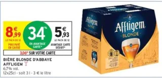 Bière blonde d'abbaye Affligem