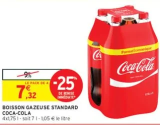 Boisson gazeuse standard Coca-Cola