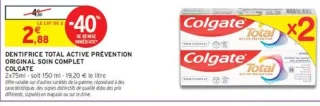Dentifrice Total Active Prévention Original Soin Complet Colgate