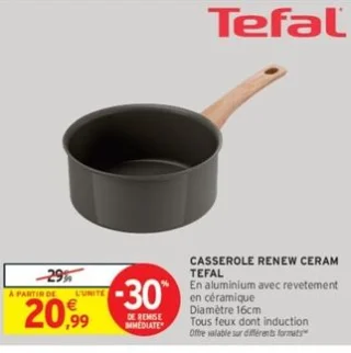Casserole Renew Ceram Tefal