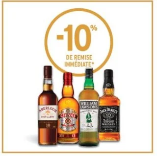 Whiskies Aberlour, Chivas, William Lawson's, Jack Daniel's