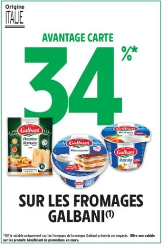 Sur les fromages Galbani