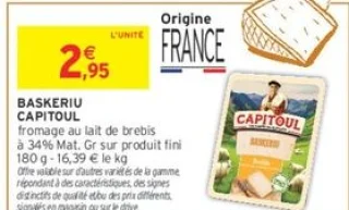 Baskeriu Capitoul fromage au lait de brebis