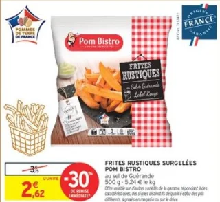 Frites rustiques surgelées Pom Bistro