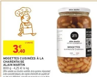 Mogettes cuisinées à la Charentaise Alain Martin