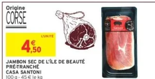 Jambon sec de l'Île de Beauté pré-tranché Casa Santoni