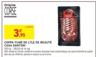 Coppa fumé de l'Île de Beauté Casa Santoni