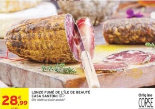 Lonzo fumé de l'Île de Beauté Casa Santoni