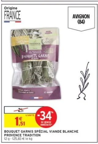 Bouquet garnis spécial viande blanche Provence Tradition