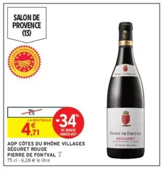 AOP Côtes du Rhône Villages Séguret rouge Pierre de Fontval