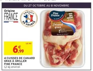 4 Cuisses de canard gras à griller Fine France