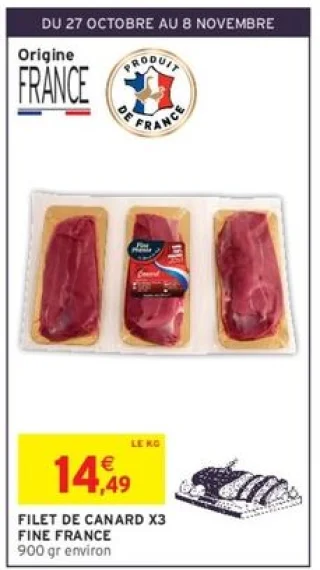 Filet de canard x3 Fine France