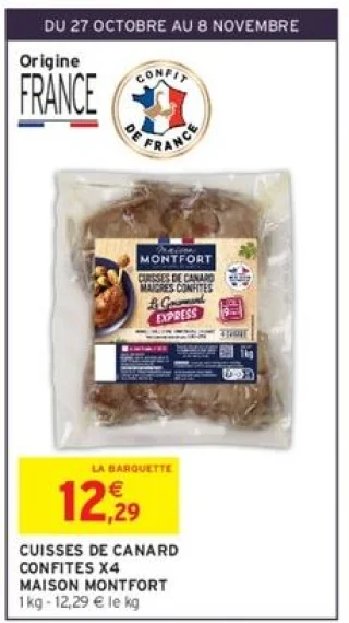 Cuisses de canard confites x4 Maison Montfort