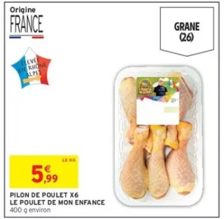 Pilon de poulet x6 Le Poulet de Mon Enfance