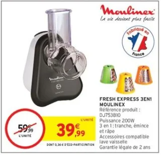 Hachoir Fresh Express 3en1 Moulinex