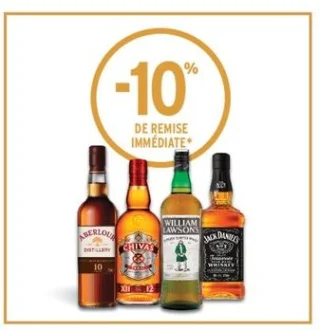 Whiskies Aberlour, Chivas Regal, William Lawson's, Jack Daniel's