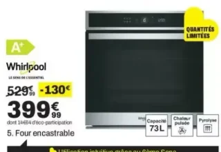 Four encastrable Whirlpool WOI4IS8PM0XAF